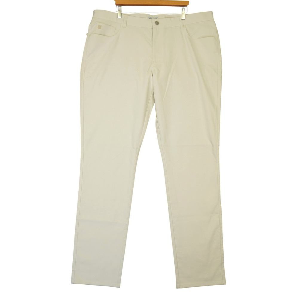 Peter Millar Pants Mens 40x34 Stone Crown Sport Performance 5-Pocket Trousers